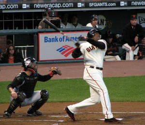 Barry Bonds (Photo provided by Kevin Rushforth, http://www.flickr.com/photos/kevinrushforth/225833857/in/photolist-nVoZzs-dL2acy-zdZpT-nK6Qk-kXsxc-Fyekn-8QzaLK-cQp5m-DXUGt-2AyFVW-2ubfcX-8QChUj-8QCfjL-5j6SZZ-8SYi7U-etm9xD-c1bEn-c18FH-2jpsZH-c1bFs) 