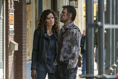 Matt Ryan as John Constantine, Angelica Celaya as Zed -- (Photo by: Tina Rowden/NBC)