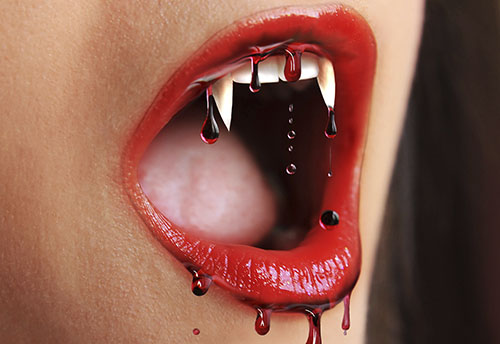 Vampire bloody lips desire